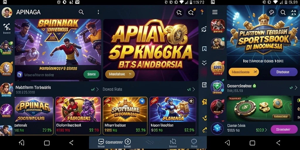 Screenshot utama APINAGA dengan gameplay Sportsbook yang menarik.
