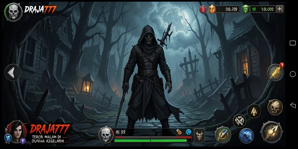 Gameplay DRAJA777 yang menegangkan dengan suasana yang mencekam.