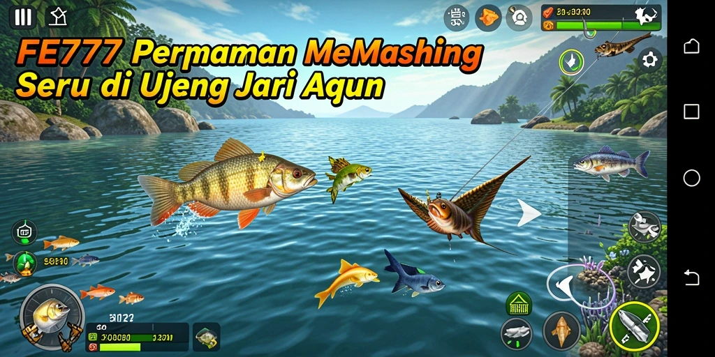 Tangkapan ikan yang besar dalam gameplay memancing FE777.