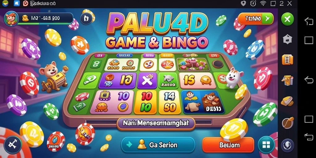 Screenshot menunjukkan gameplay seru dari game Bingo PALU4D.